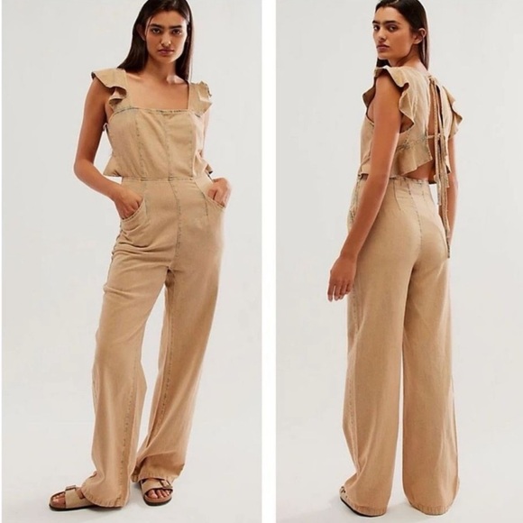 FREE PEOPLE We The Free Love Bite Jumpsuit NEW Size L About Last Night - Picture 3 of 13